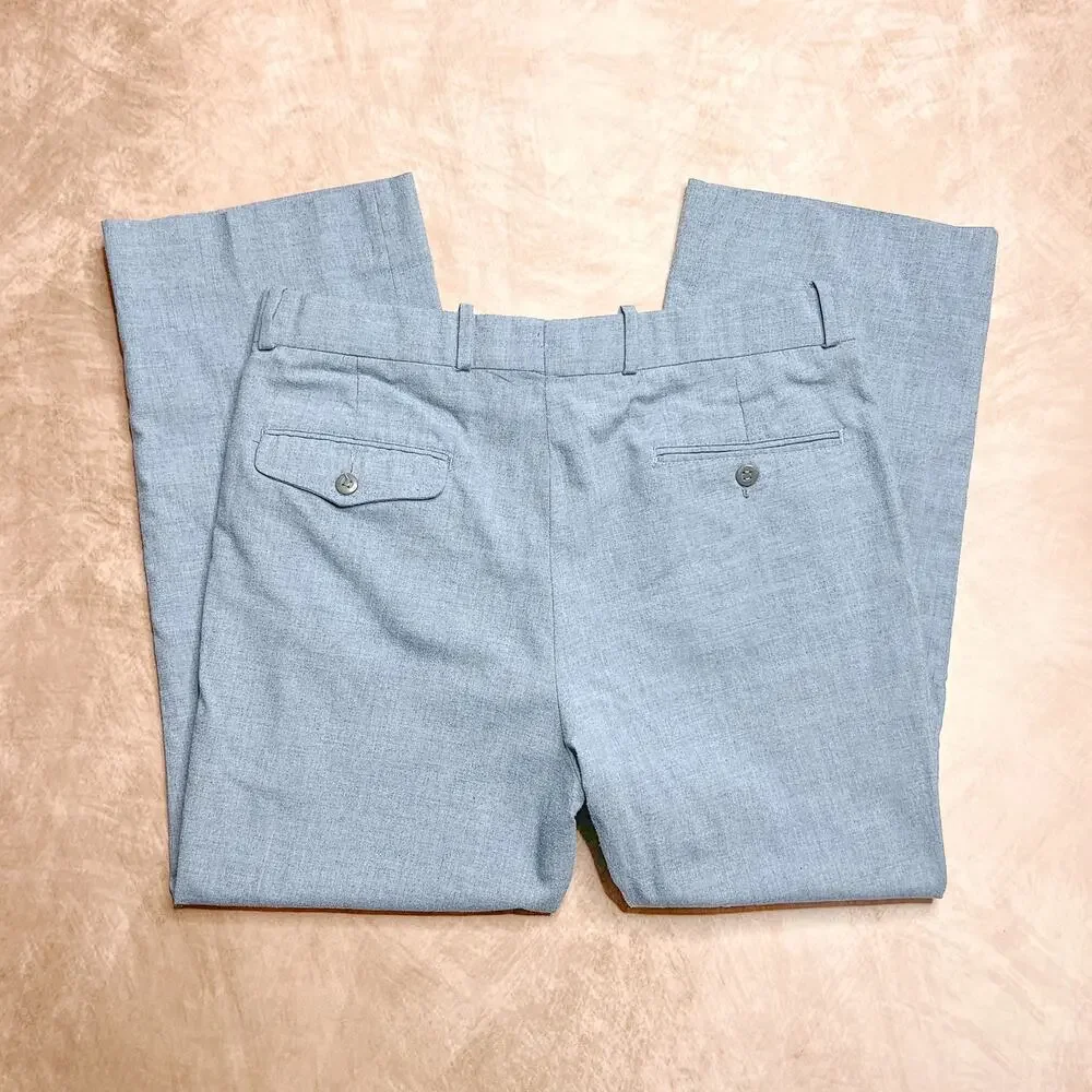 Vintage 80s Levi Strauss & Co. Trousers Pants Blue Straight Leg Retro Formal